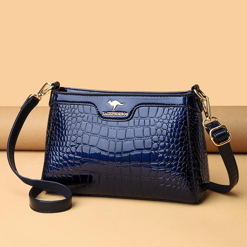 Women's Bag New Crossbody Bag Single Shoulder Bag Women's Lacquer Leather Women's Mom Small Square Bag