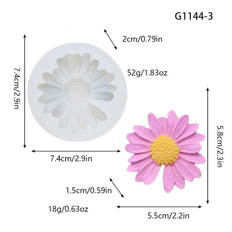 Stampo in Silicone per Aromaterapia Fiore di Margherita per Clip Diffusore in Pietra Fai da Te e Ciondoli Decorativi
