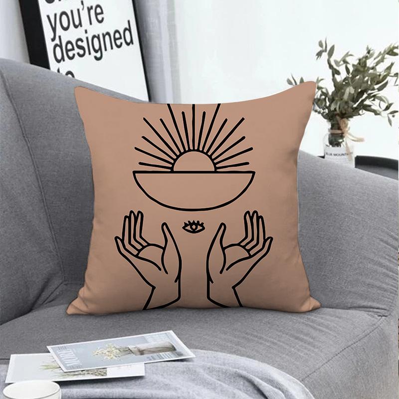 Kissenbezug Kissen Kreative Abstrakte Kunst Gestreiftes Gesicht Sofa Schlafzimmer Dekor Zuhause Auto Moda