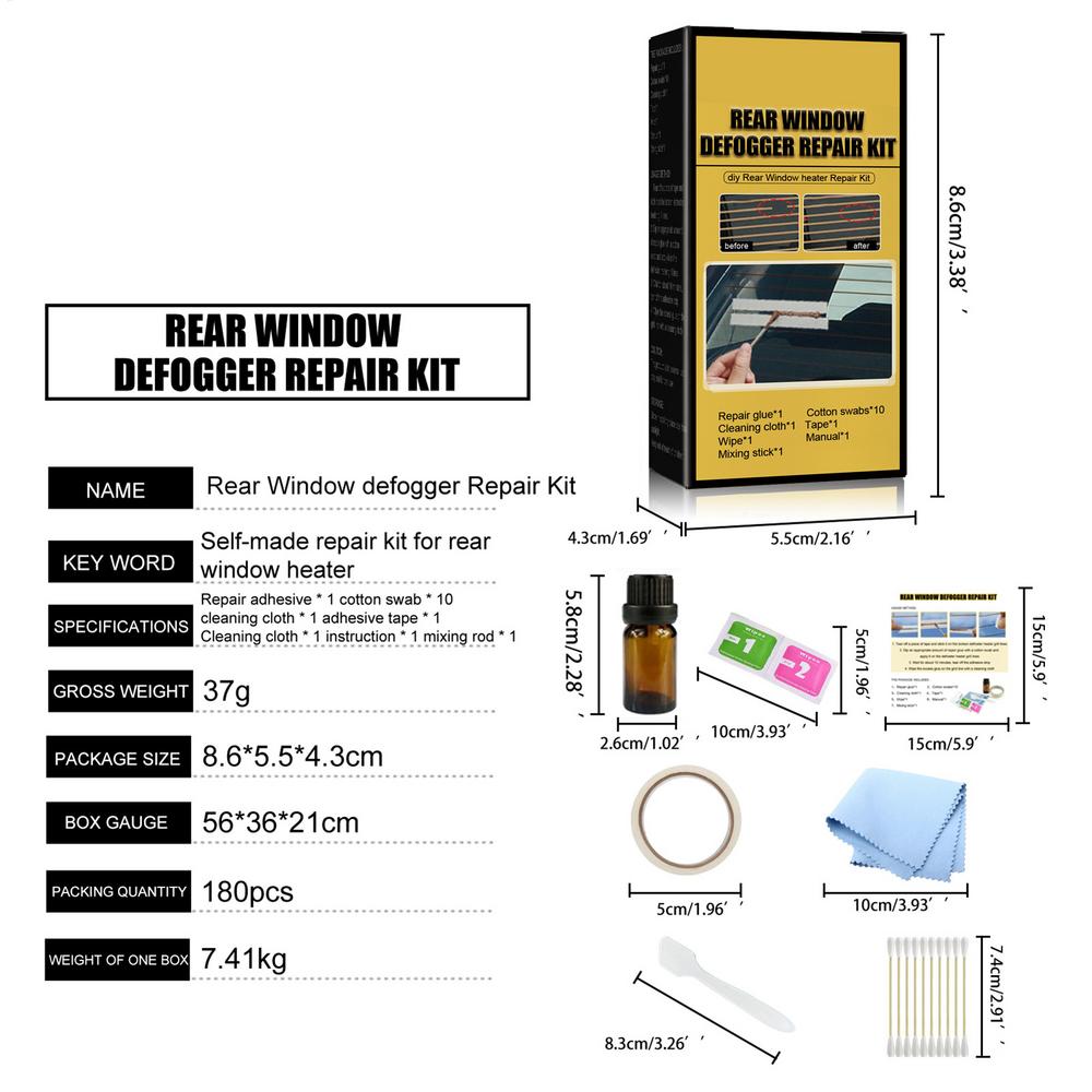

Car Defroster Repair Kit DIY Conductive Quick Repair Car Rear Window Defogger Repair Set Automobile Window Windshield Defogger