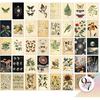 97 Decor Vintage Botanical Wall Collage Kit - 40 Unframed Mini Posters (4x6) for Bedroom, Living Room & Cottagecore Decor
