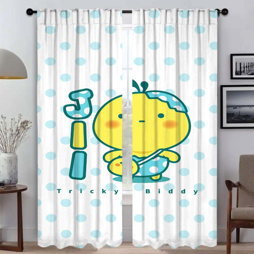 Tricky Biddy Curtains for Living Room Curtain Home Interior Curtains 2 Pieces Tulle for Bedroom Shades Halloween Decoration