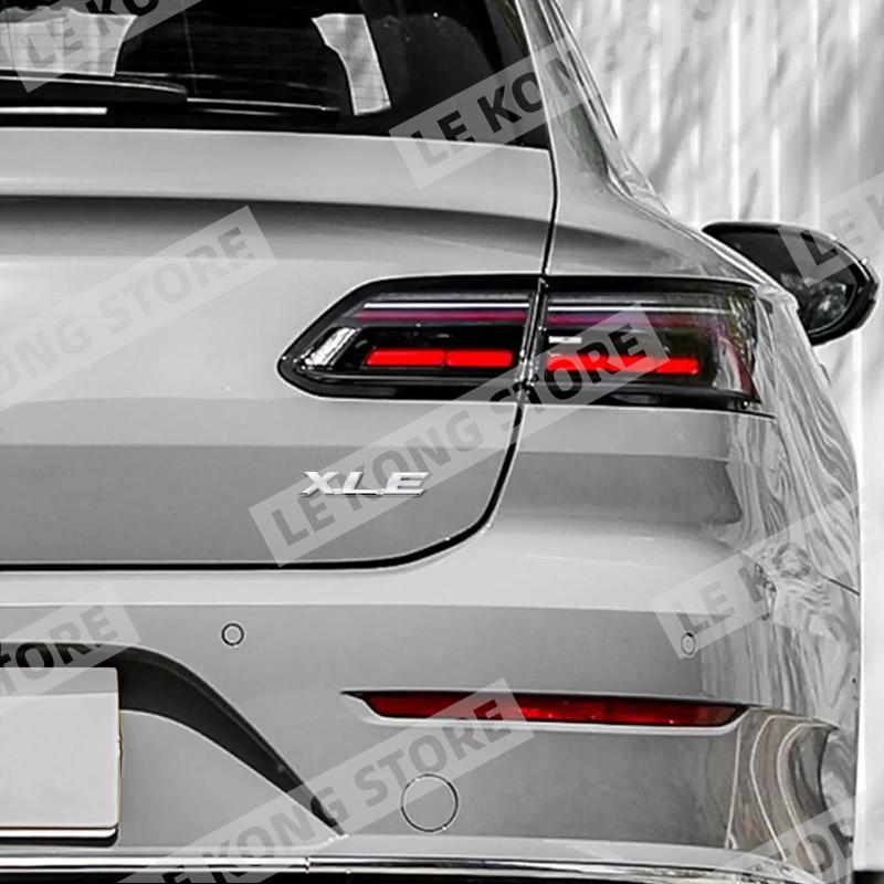 FVEX7 LE XLE XLS Badge Car Head Trunk Body Sticker Decal Emblem Accessories For Toyota Corolla Yaris Camry Auris Rav Metal Car Styling