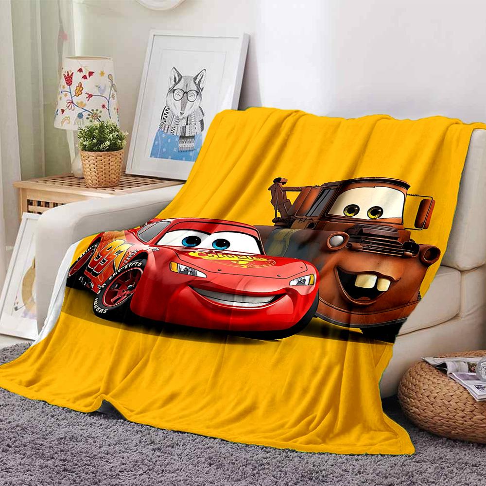 1pc Cars Movie Poster Race Flannel Blanket,Ultra Soft Warm Plush Throw for Home Bedroom Bed Sofa Cover Camping Picnic gift Y71712
