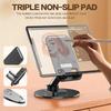 Universal Phone Stand On Desk 360° Rotating Multi-Angle Non-Slip Metal Base Foldable Desktop Holder For iPhone Xiaomi Samsung