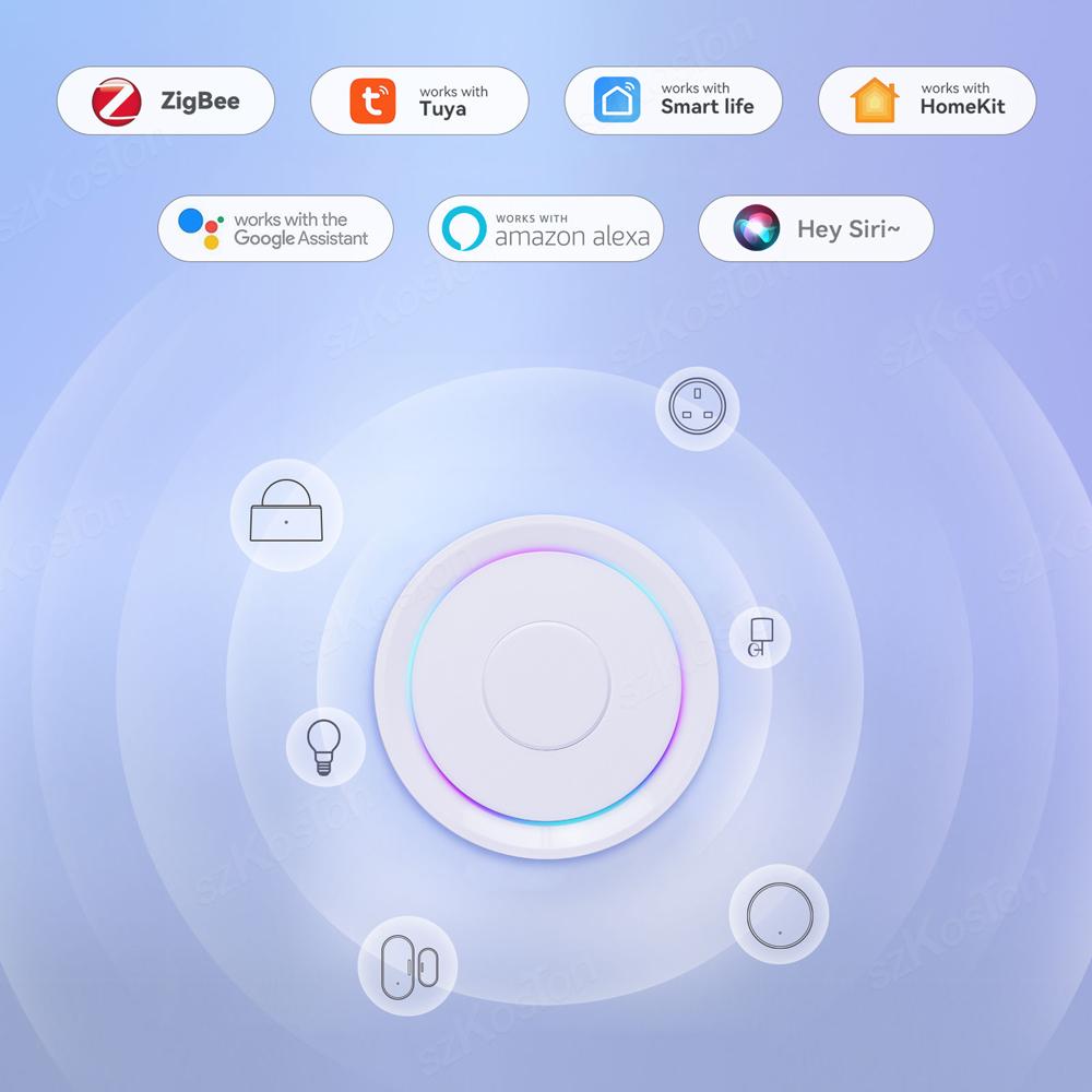 HomeKit Zigbee Hub Gateway Smart Home WiFi Drahtlos Kabelgebunden Brücke Tuya Smart Life Funktioniert mit Apple HomeKit Alexa Google