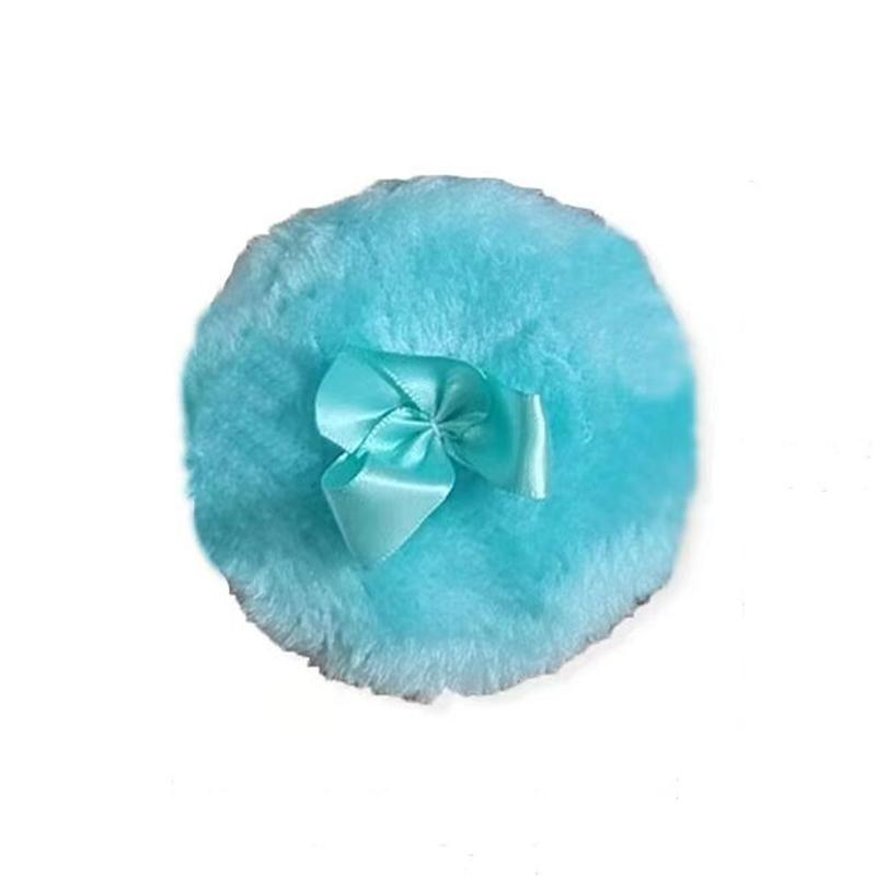 Plush Makeup Puffs Professional Bowknot Round Cosmetic Soft Fluffy Loose Powder Puff Cute Bow Sponge Foundation Makeup Beauty