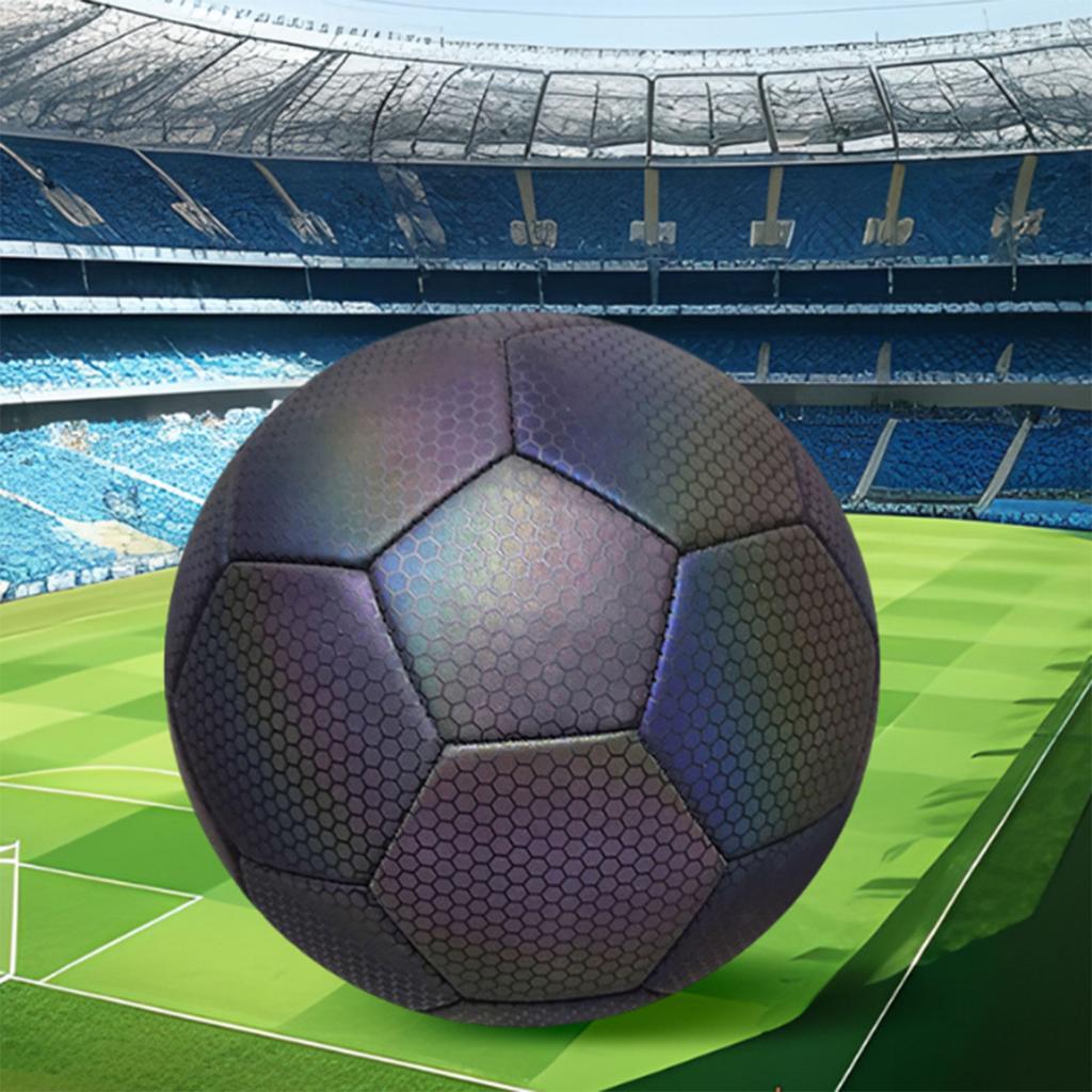 Reflective Soccer Balls Football for Night Game Training, Size 4 Size 5 Glowing Soccer Balls Reflective Soccer Balls