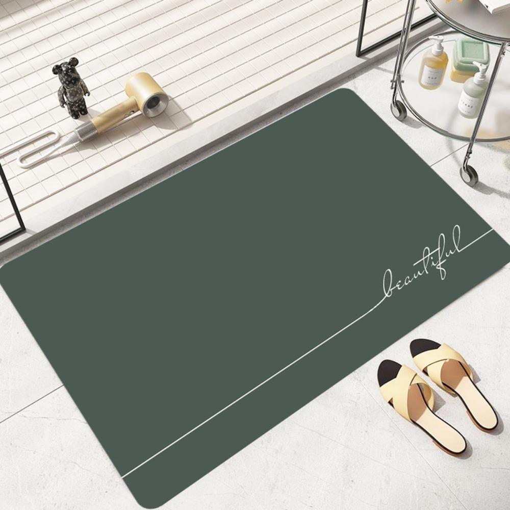 2 шт. Однотонный коврик для пола из диатомовой грязи — фото 5