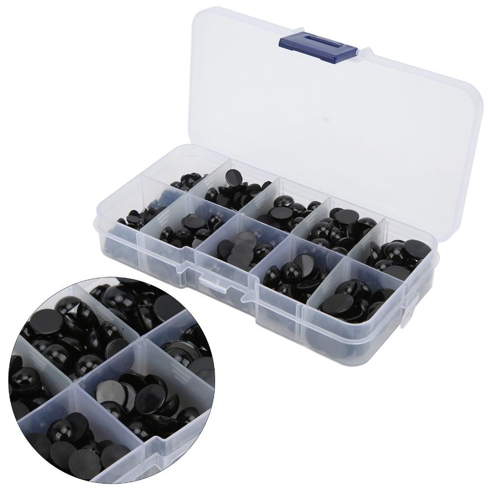 360pcs Plastic Toy Eyes Black Button Eyes Doll Making Doll Eyes  Stuffed Animals