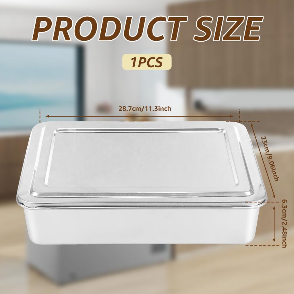 Stainless Steel Bread Loaf Pan with Lid Cake Mould Rectangle Loaf Pan Multipurpose Baking Bakeware for Baking Bread Party