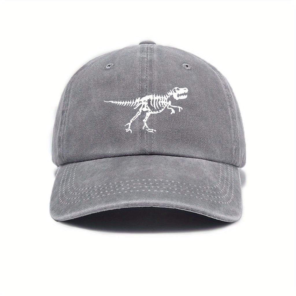 Fashionable and casual dinosaur skeleton printed baseball cap is a must-have for both men and women when going out on the street