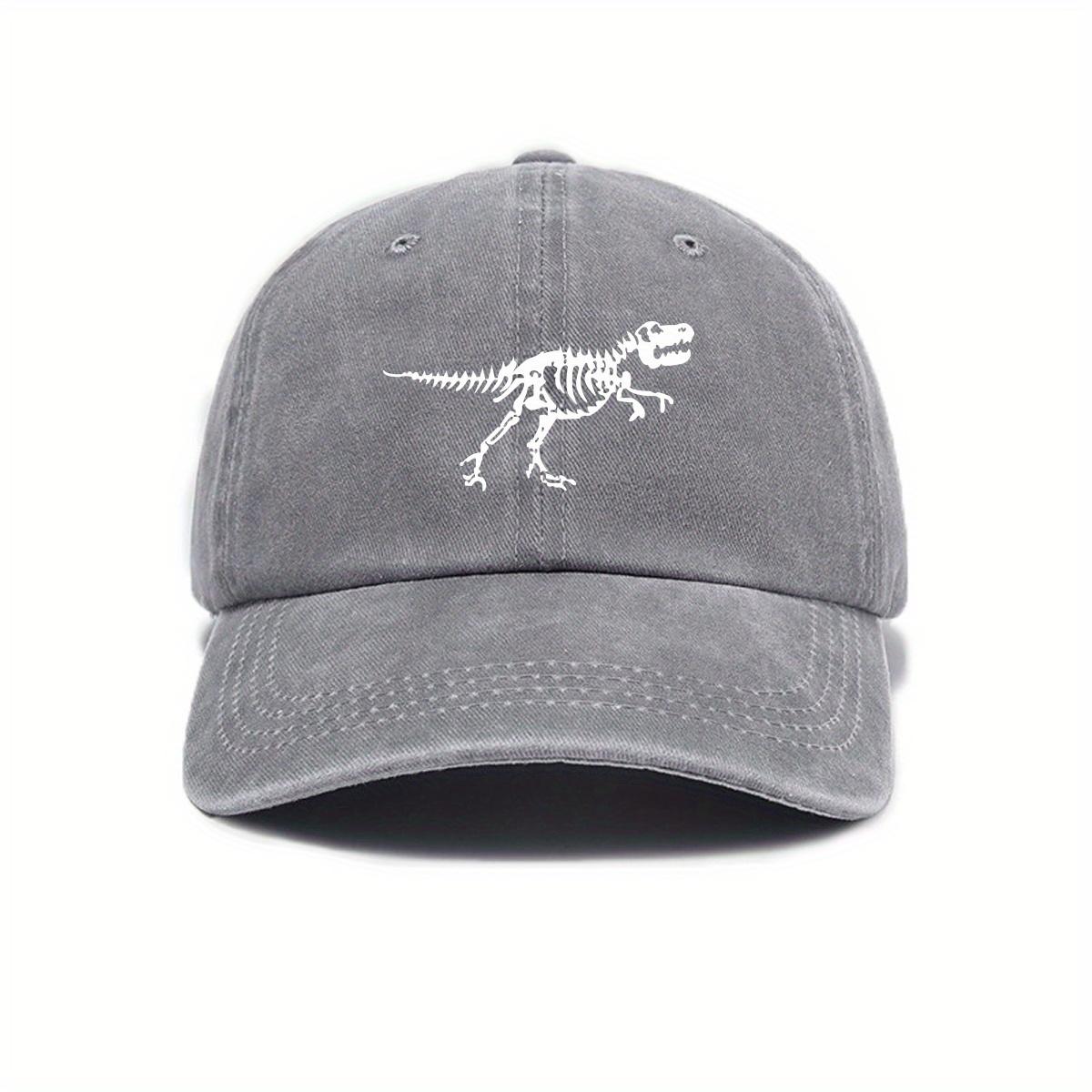 

Fashionable and casual dinosaur skeleton printed baseball cap is a must-have for both men and women when going out on the street світло-сірий колір