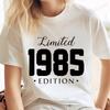 Unisex Unisex Tshirt Limited1985 Edition Graphic Tee Shirt Unisex Birthday Y2k Top Funny Vintage Fashion Unisex Oversized T Shirt Tops