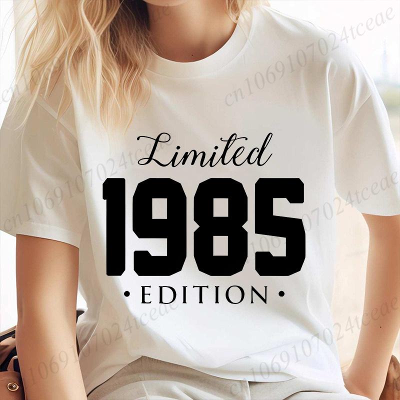 Unisex Unisex Tshirt Limited1985 Edition Graphic Tee Shirt Unisex Birthday Y2k Top Funny Vintage Fashion Unisex Oversized T Shirt Tops