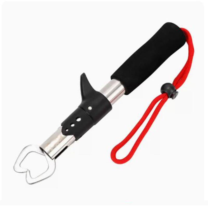 

Rustproof Multifunctional Stainless Steel Fish Control Device with Non-slip EVA Handle and Lanyard.
