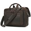 Vintage  Luxury Designer Men Briefcase Laptop Bag Crazy Horse Leather Male Briefcase Bag Business Handbags Thick Cowksin