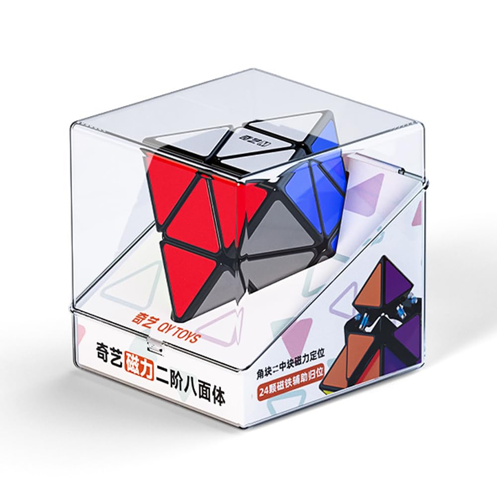 QY Skewb Diamond [Includes PouchAuthentic] Skewb Diamond Black Stickerless 3D Puzzle (Skewb Diamond Magnetic)
