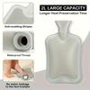2L Large Hot Water Bag Comfortable Soft Foot Hand Warm Non-Electric Rubber Hot Water Bag Winter Home Essential Warming Products