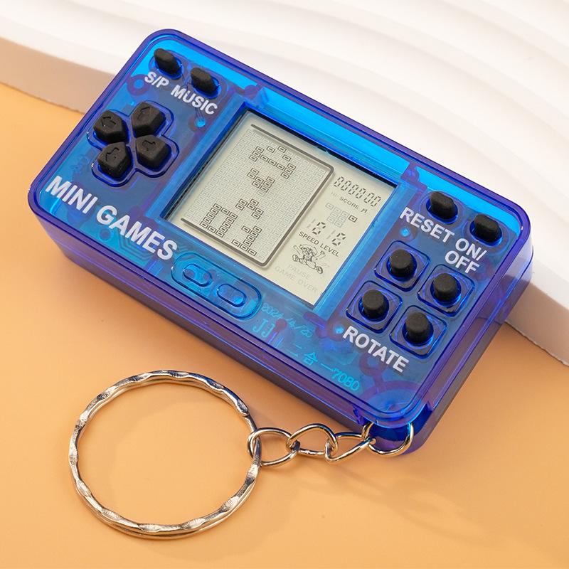 Mini Tetris Classic Handheld Game Console Keychain Toy