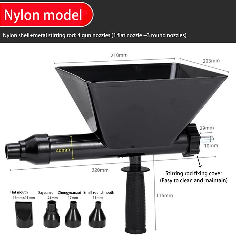 Electric Cement Grouting Machine Hand-Held Cement Mortar Caulking Guns Automatic Mortar Grout Tool Filling Guns With Nozzle