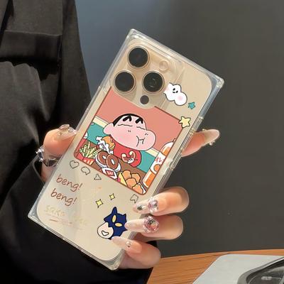 Square Back Tube Protection Clear Case For iPhone 14 Pro Max 11 16 ProMax 13 15 Plus 12 Anti-Oxygen,Xiaoxin Eats Hamburgers Pattern Casing