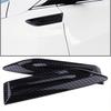 Carbon Fiber Black Side Wing Air Flow Intake Vent Fender Scoop Bonnet Decor 2pc