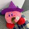 Qd New Star Kirby Magician Plush Toy Cute Flying Broom Halloween Edition 33cm