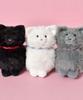 Bleu Bleuet Fluffy Cat Plush Stuffed Animal Toy, Mascot, Soothing, (White)