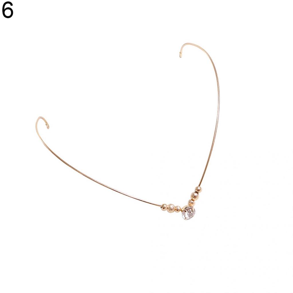 Süße Frauen Quaste Faux Perle Strass Haarband zurück Halter Haar Hoop Stirnband