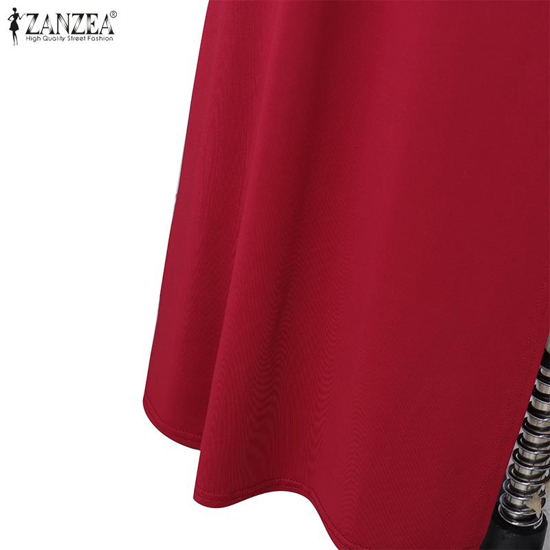 ZANZEA Women Party Sleeveless Waist Slit Suspender Dresses