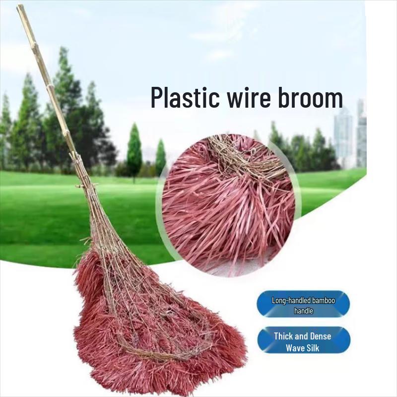 Durable Bamboo Pole Outdoor Sweeping Broom