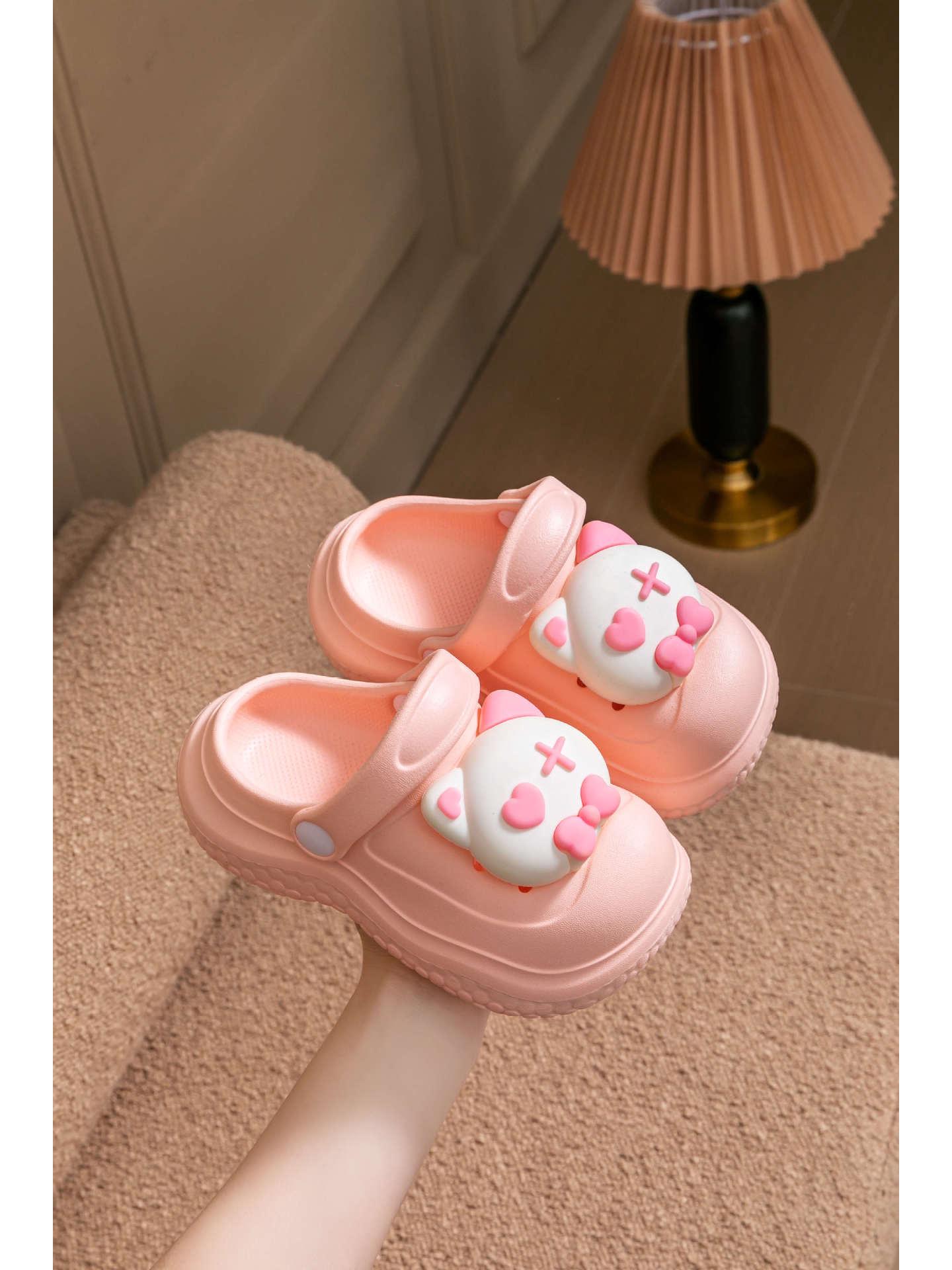 

Детские клоги из ЭВА: Милые Мультяшные Нескользящие Сандалии для Малышей и Мальчиков, Мягкая Подошва, Закрытый Носок, Уличная Обувь 19cm (30-31) розовый