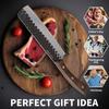 Stainless Steel Kitchen Chef Knife Set, Hand Forged Boning Knife Slicing Multipurpose Knife Kitchen Utility Butcher Cutting Paring Meat Cleavers