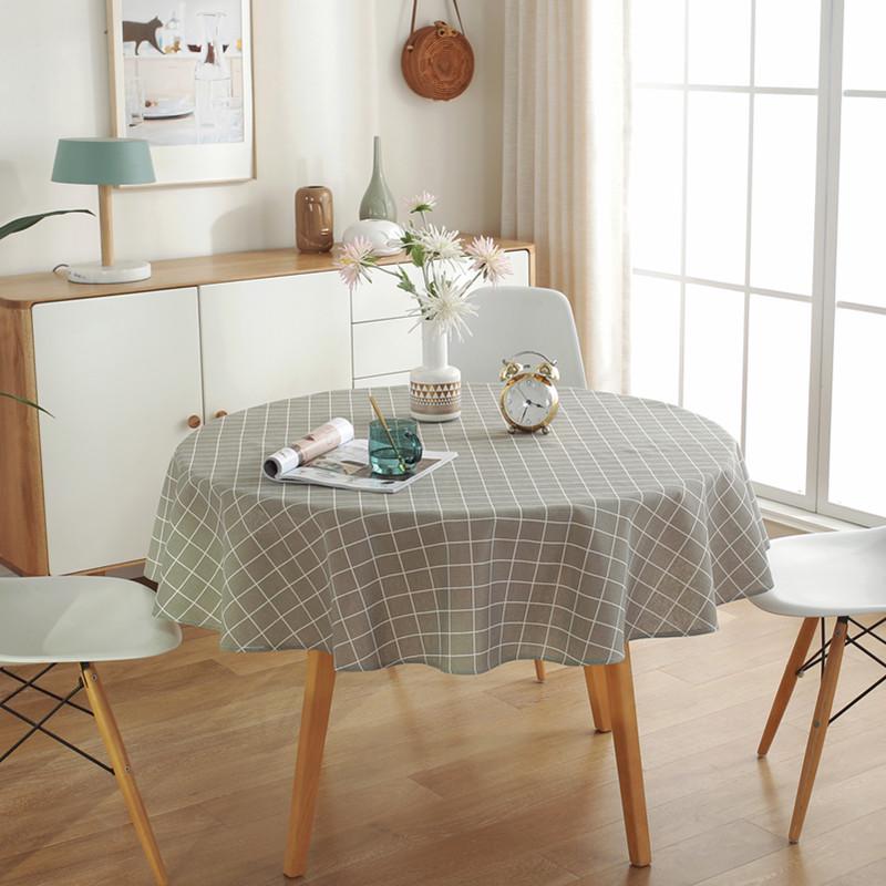 

Скатерть Lexuanxiu из хлопка и льна с лимонным принтом - стильный стиль Ins для небольших круглых или журнальных столиков Diameter 150CM