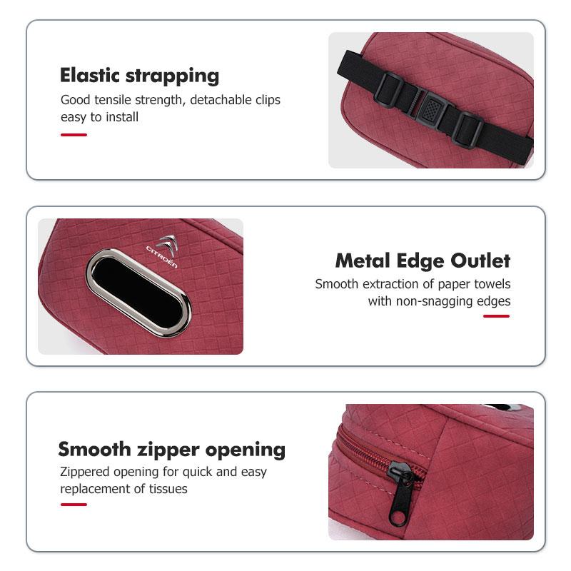 Car Tissue Box Center Console Armrest Backseat With Fix Strap For Citroen Grand Berlingo Jumper Celysee Xsara Picasso Aircross aik256