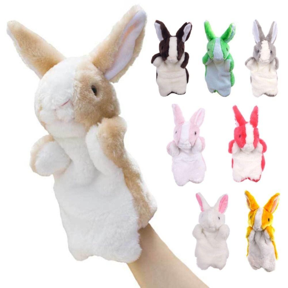 Plush Rabbit Bunny Hand Puppet Soft  Cute   Storytelling