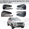 Car Upgrade For BENZ ML Klasse W166 GLX166 2011 2012 2013 2014 2015 Car Piano Black Carbon Accessories Door Mirror Cover Trim