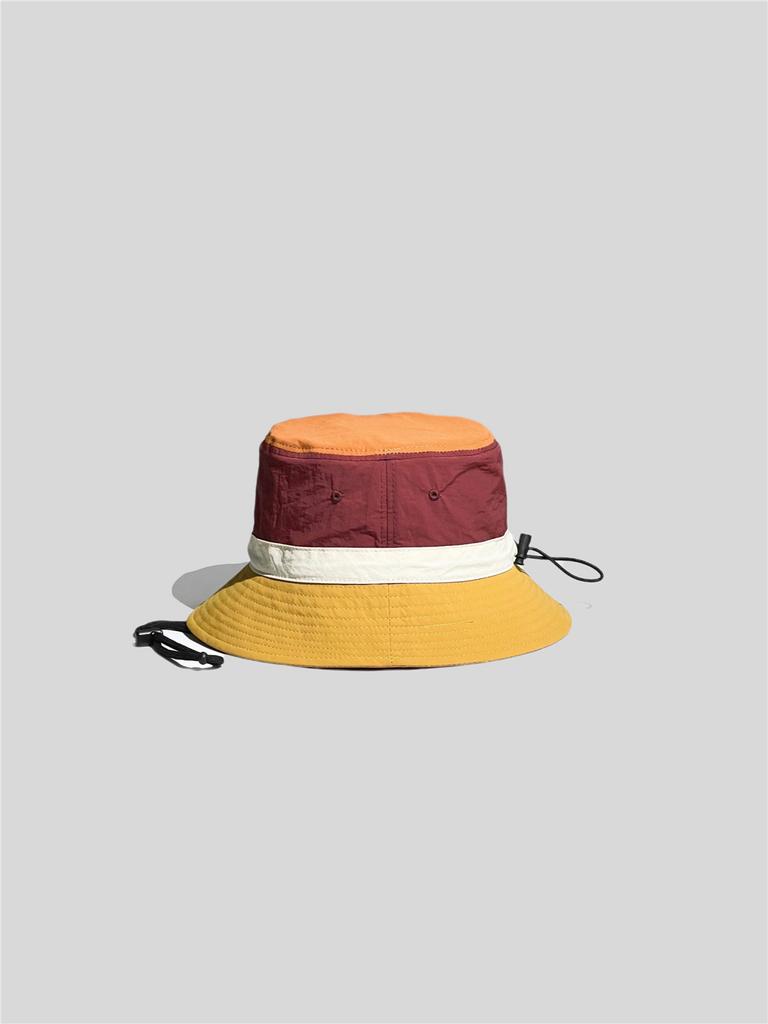 Quick drying color blocked fisherman hat new basin hat outdoor hiking sun hat women's summer sun protection hiking camping hat