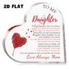 2D Flat "love Always" Heart Transparent Acrylic Desktop Decoration Plaque, Home Decor Plaque Hanging Wall Art Decorative Garden Decoration for Room Do