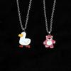 Ins Internet Celebrity Cartoon Boy Couple Pendant Duck Simple Hip Hop Gift Sweater Chain Tide
