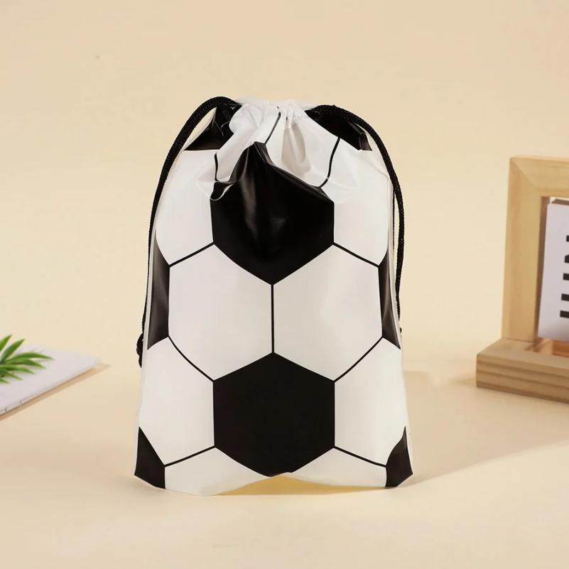20/50 Pièces Sac à Cordon Sac à Coulisse Fête Football Thème Sports Anniversaire Cadeaux Sac à Friandises Décoration Cadeau Célébration d'Équipe Fournitures