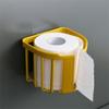 Papierfach, Rollenpapierhalter, Badezimmer-Tücher-Aufbewahrung, Toilette, nicht abfärbende, wandmontierte Multifunktions-Abfluss-Wandhalterung