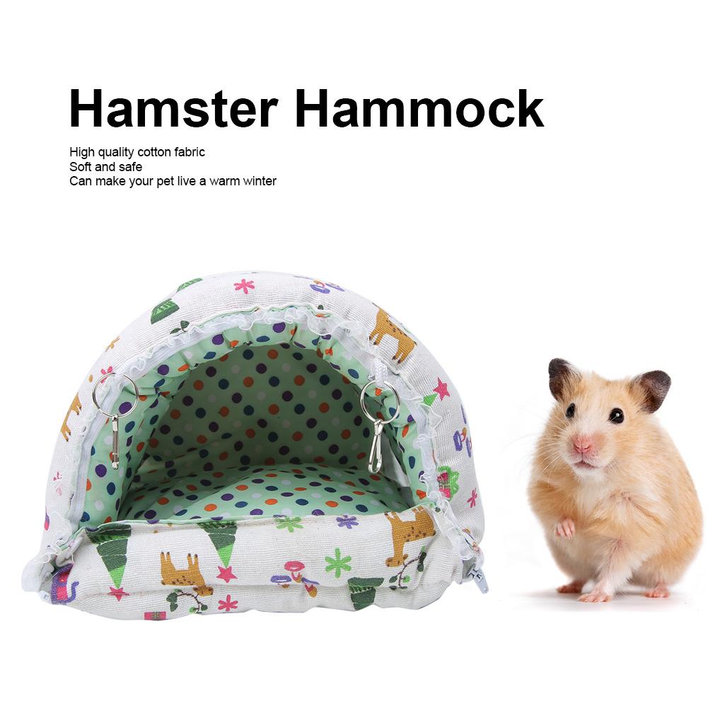 Cotton Fabric White Christmas Pet Hamster Warm Hammock Hanging Tent Nest for Sugar Glider Squirrel Chinchilla Rabbit