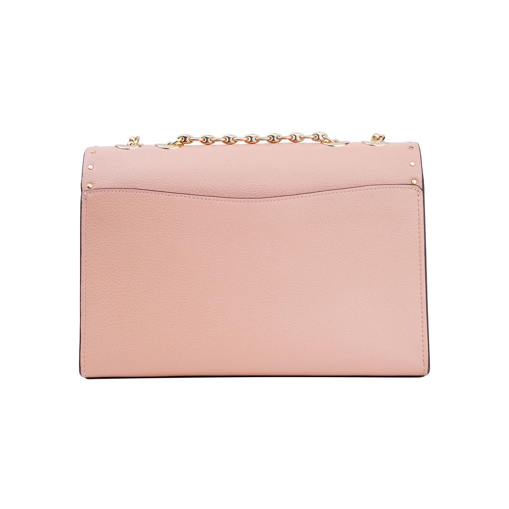New COACH Lane Pebbled Leather Trunk Bag, Portable Crossbody Bag, Shoulder Bag Women's Cherry Blossom Pink C1540-IMSHL