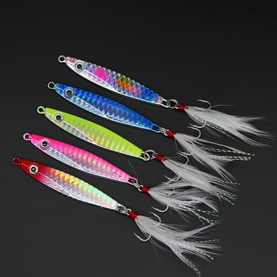 FTK Küste Wurf Lang Wurf Eisenplatte Pailletten Blutrinne Haken Luya Köder Süßwasser Meeresfischerei Barsch Mandarin-Fisch Töten Köder