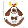 Halloween Animal Ears and Tail Set Holiday Masquerade Pig Costume Props  for Kids and Adults