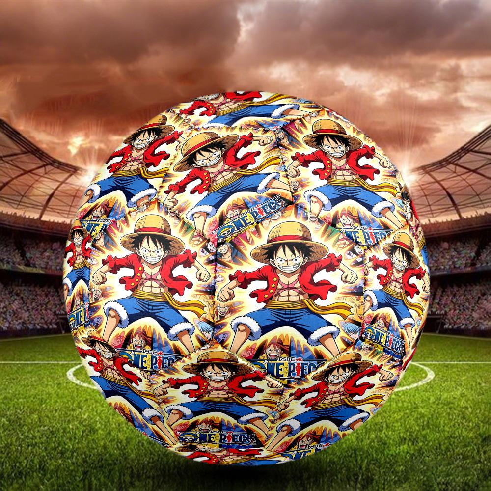 One Piece Print Size 5 Soccer Ball, Standard Match Football for Sports Game and Team Practice, Ideal Gift for Soccer Fans