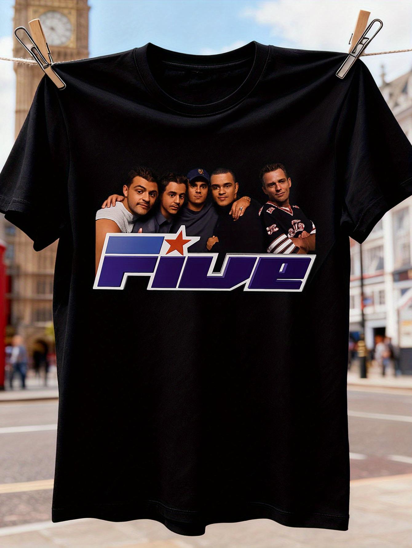 A Classic Five Bands T-Shirt Made from Soft S