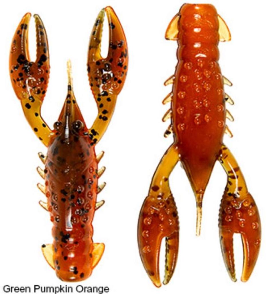 Zman Weicher Köder TRD Crawz 2,5 Zoll 6/Packung Grün Kürbis Orange (0191)
